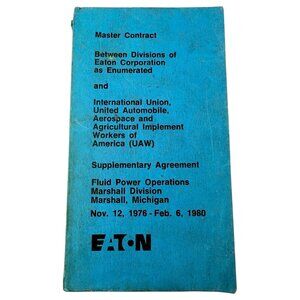 VTG Eaton Corporation & UAW Master Contract 1976-80 Fluid‎ Power Operation MI